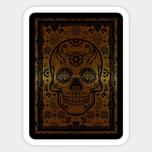 Gold sugar skull Sticker